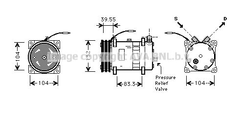 AVA QUALITY COOLING Компрессор, кондиционер UVK057